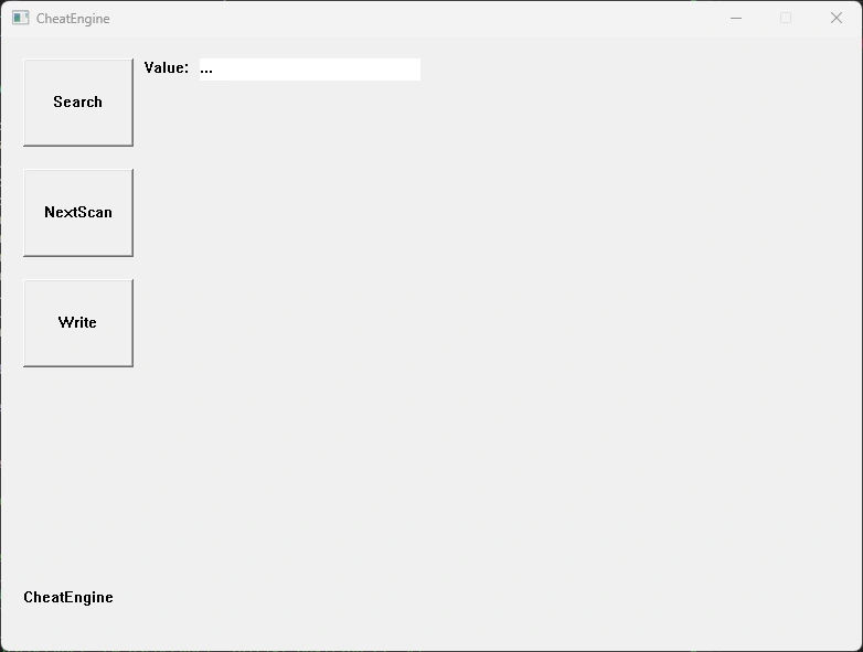 Cheat Engine Interface