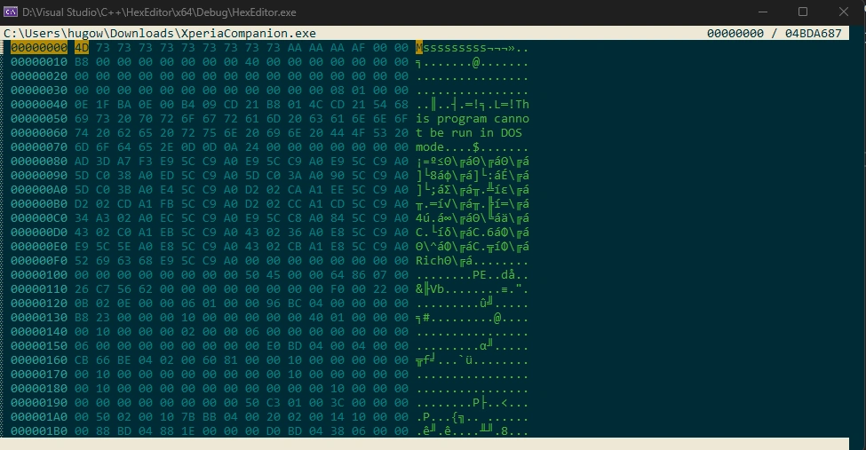 Hex Editor Interface